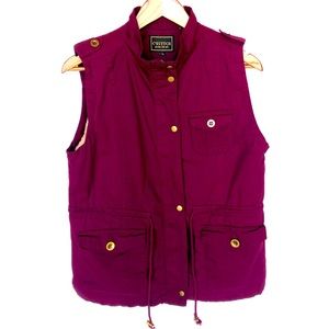 C’Est Toi Women’s Vest Burgundy Size Large